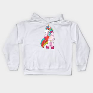 Unicorn as Nurse at Vaccination & Syringe Kids Hoodie